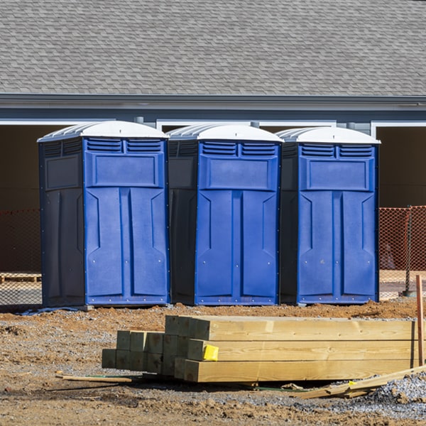 what is the expected delivery and pickup timeframe for the portable restrooms in Wakefield